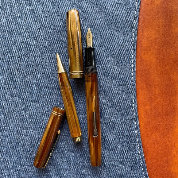 Watermans Fountain and Pencil Pen  Military  Set - RARE FIND - Picture 8 of 13